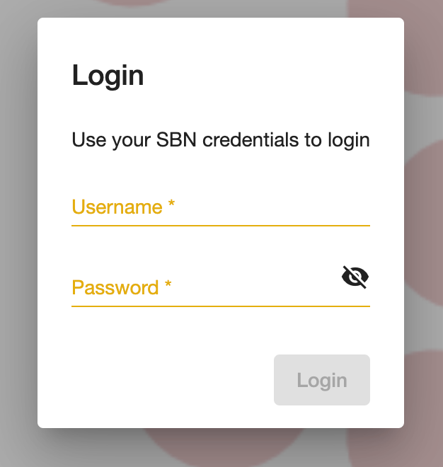 Login with your SBN Cloud user name