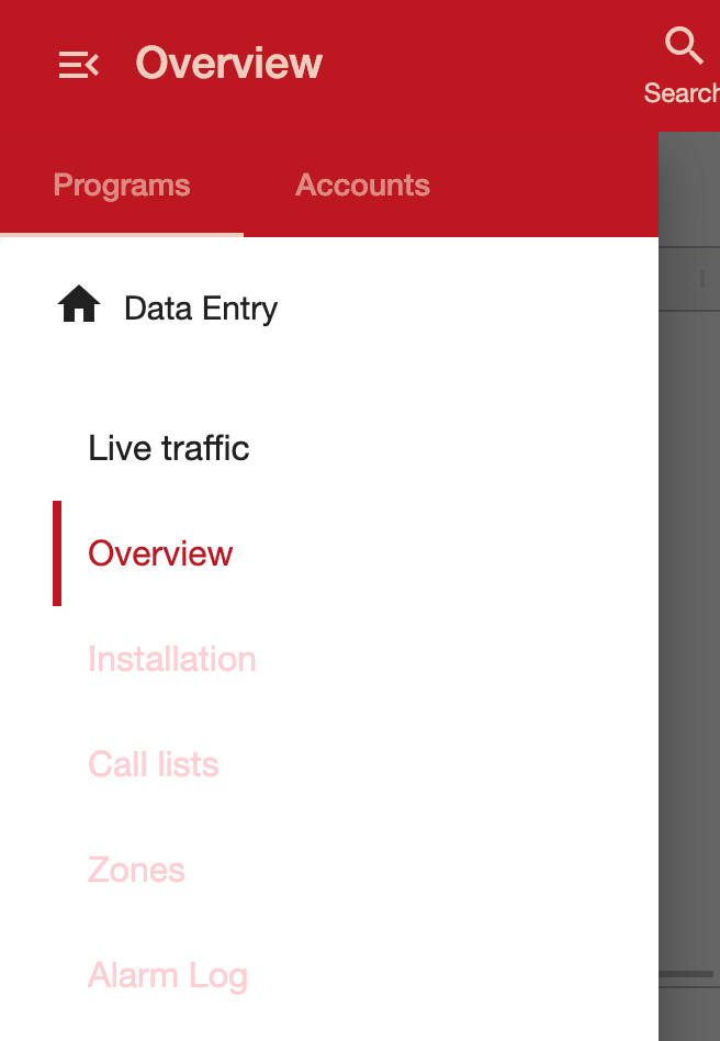 Functionality Menu