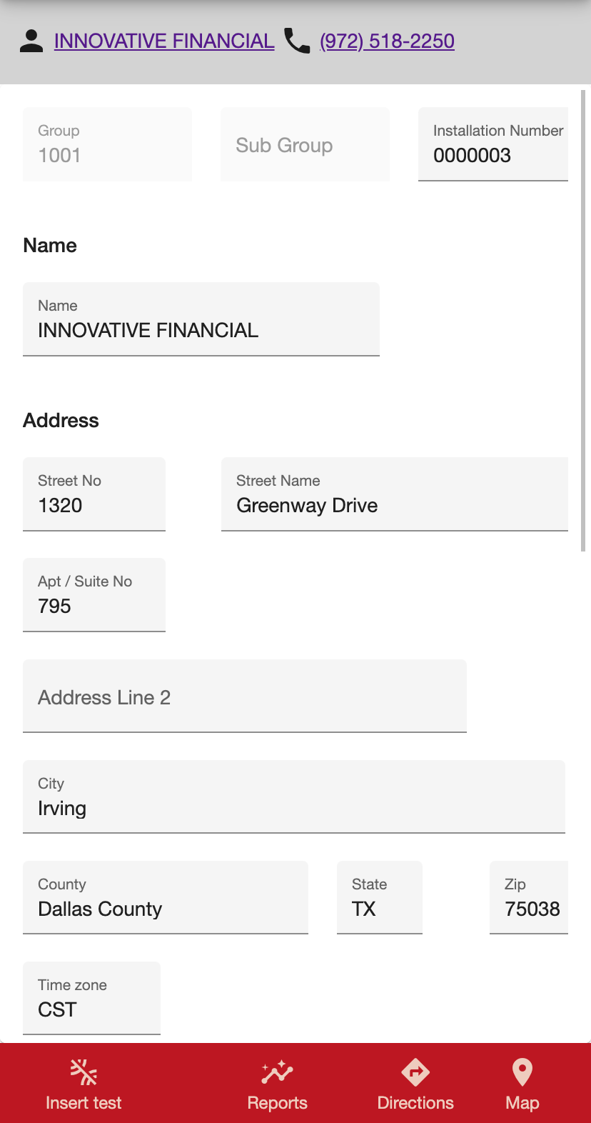 Basic account information