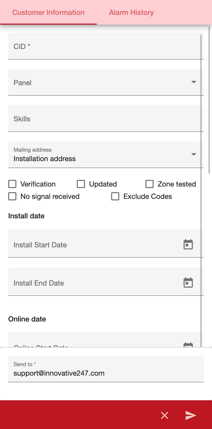Customer Information report